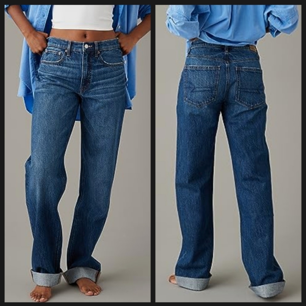American Eagle Low-Rise Baggy Straight Jean